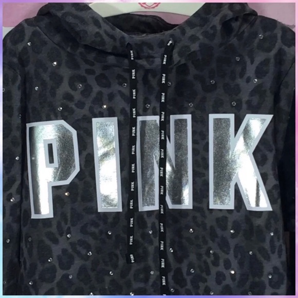 VS PINK Leopard Bling Pullover